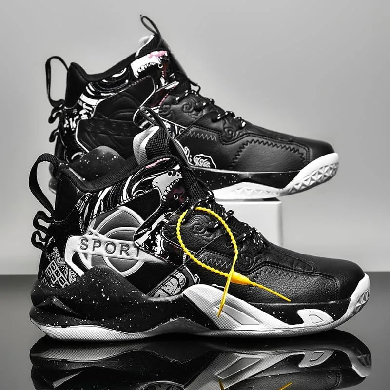 High Upper Basketball Shoes for Men Non Slip Outdoor Cushioning Training Sport Shoes Boys Basketball Shoes