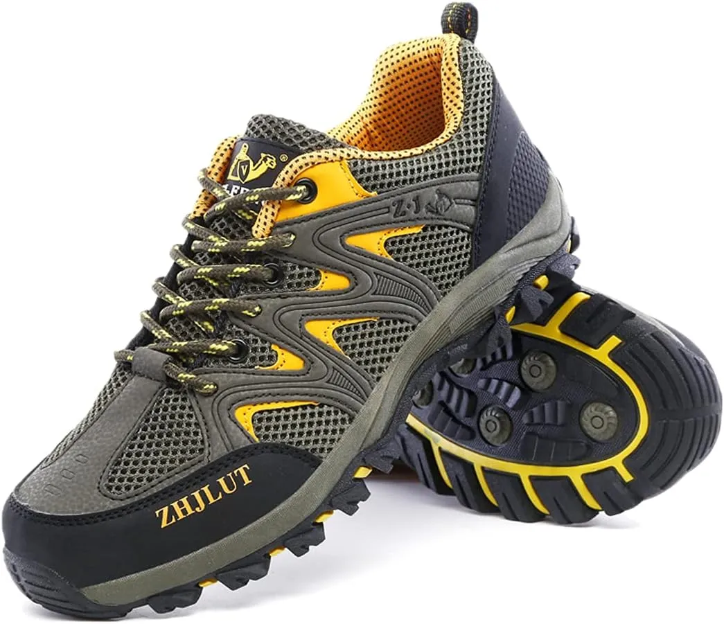 Hiking Boots Mens Walking Shoes Lace Up Backpacking Biking Sports Shoes Climbing Outdoor Low Rise Trekking