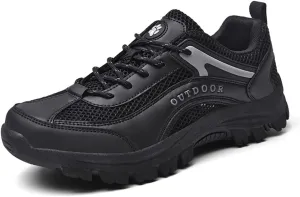 Hiking Shoes Men Lightweight Non-Slip Breathable Net Surface Low-Top Sneakers For Outdoor Walking Climbing
