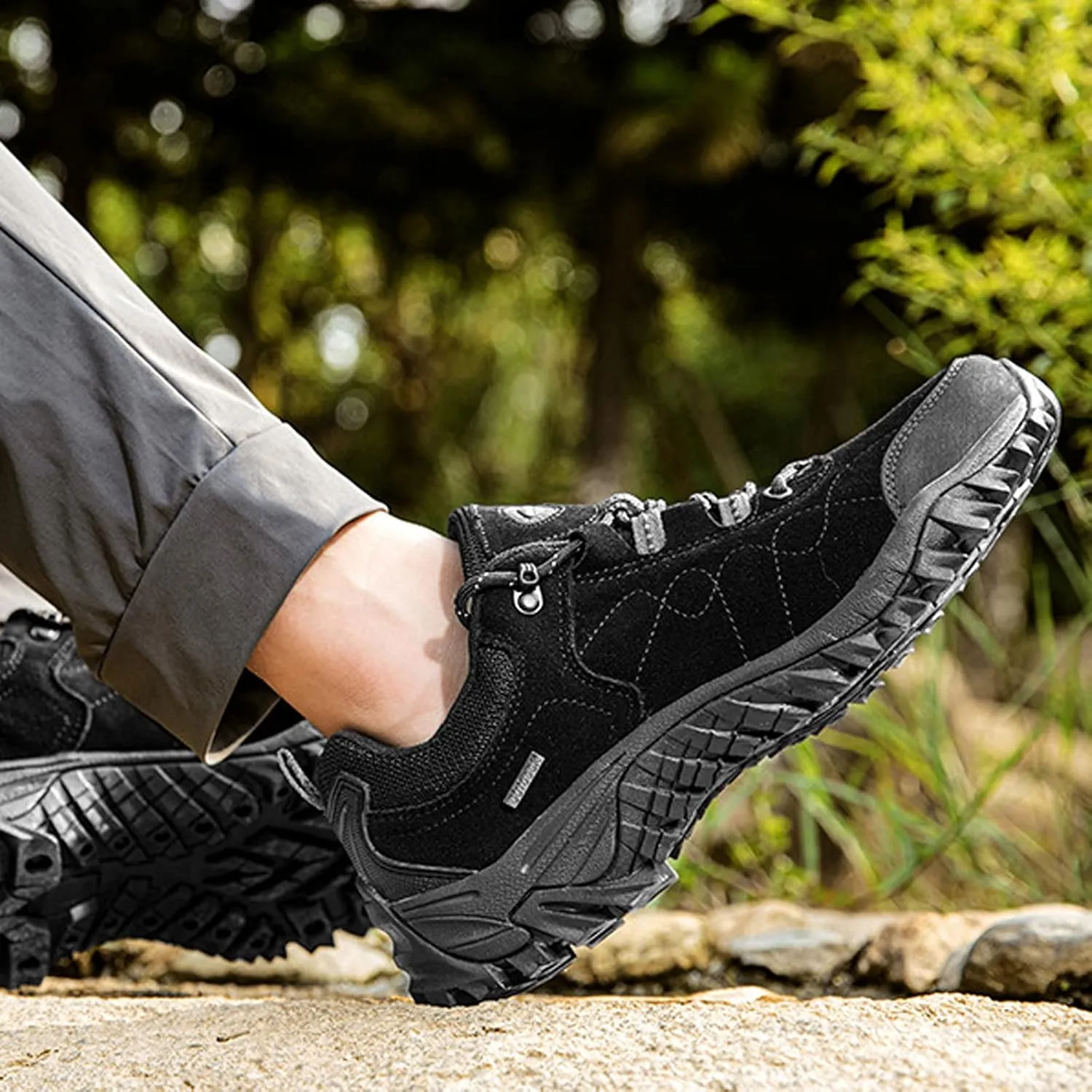 hongrenamz Men's Hiking Shoes Low-top Outdoor Lightweight Non-Slip Climbing Trekking Trail Sneakers for Women