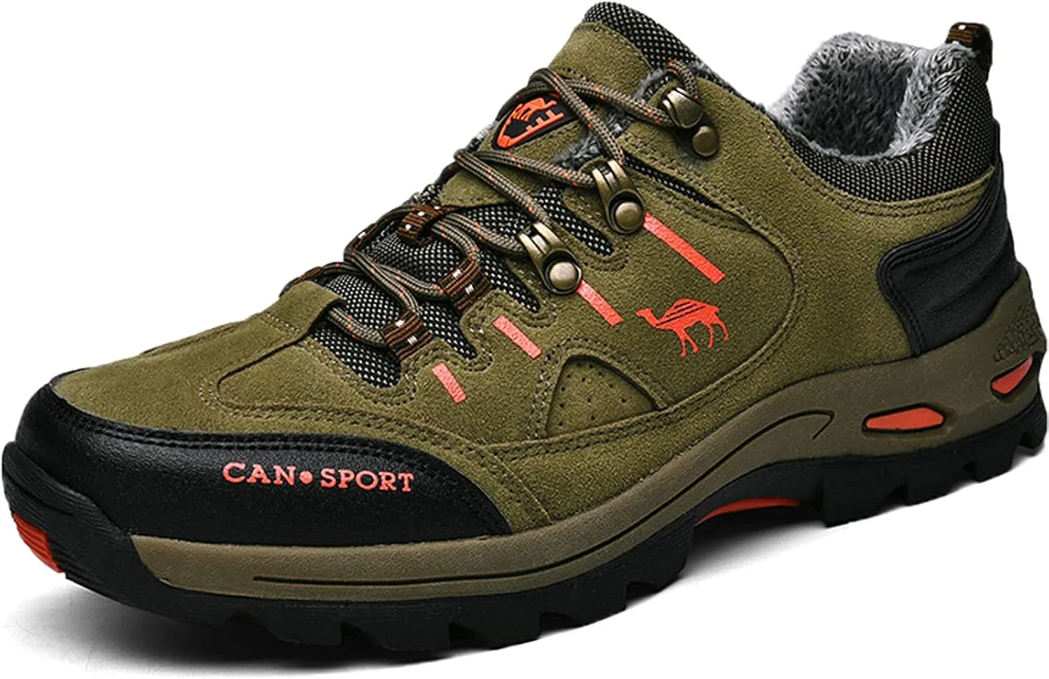 hongrenamz Men's Walking Shoes Waterproof Trekking Boots Low Rise Hiking Boots Trail Running Climbing Camping