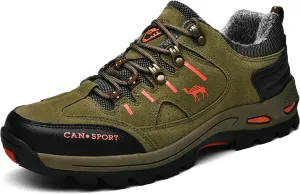 hongrenamz Men's Walking Shoes Waterproof Trekking Boots Low Rise Hiking Boots Trail Running Climbing Camping