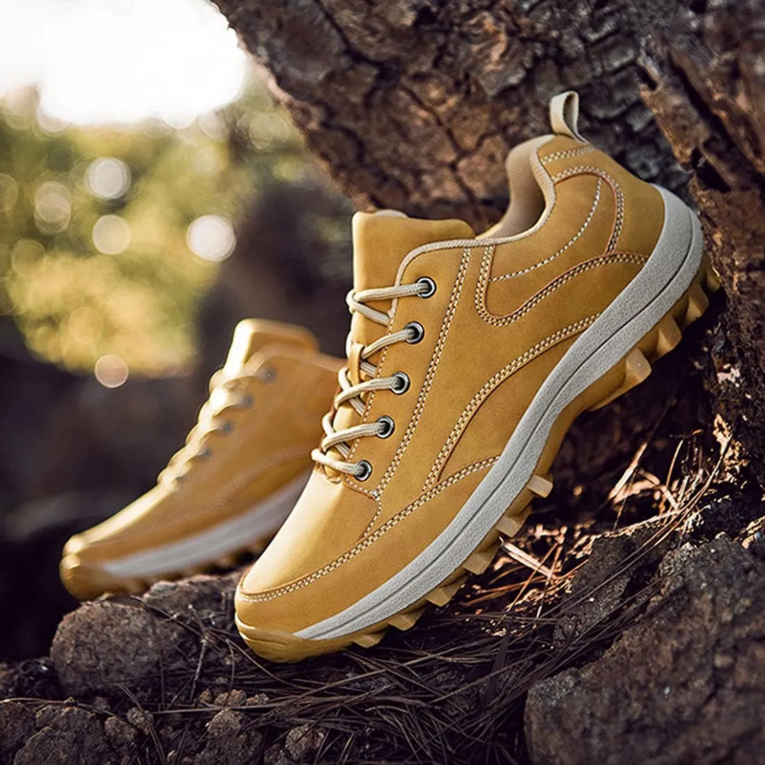 hongrenamz Walking Boots for Mens Womens Trekking Boots Waterproof Outdoor Hiking Climbing Fishing Lightweight Trainers
