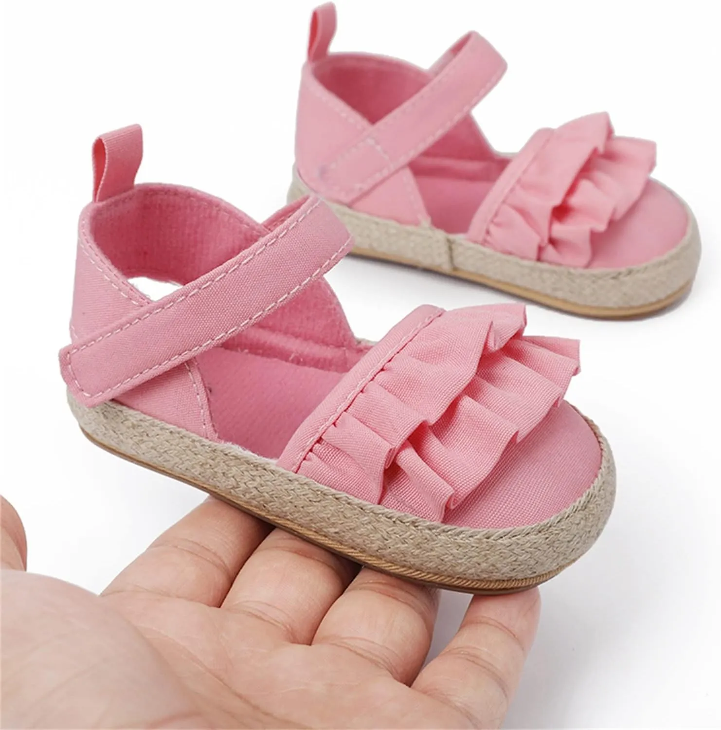 Infant Girls Ruffles Shoes First Walkers Shoes Summer Toddler Flat Sandals Baby Boy Apparel