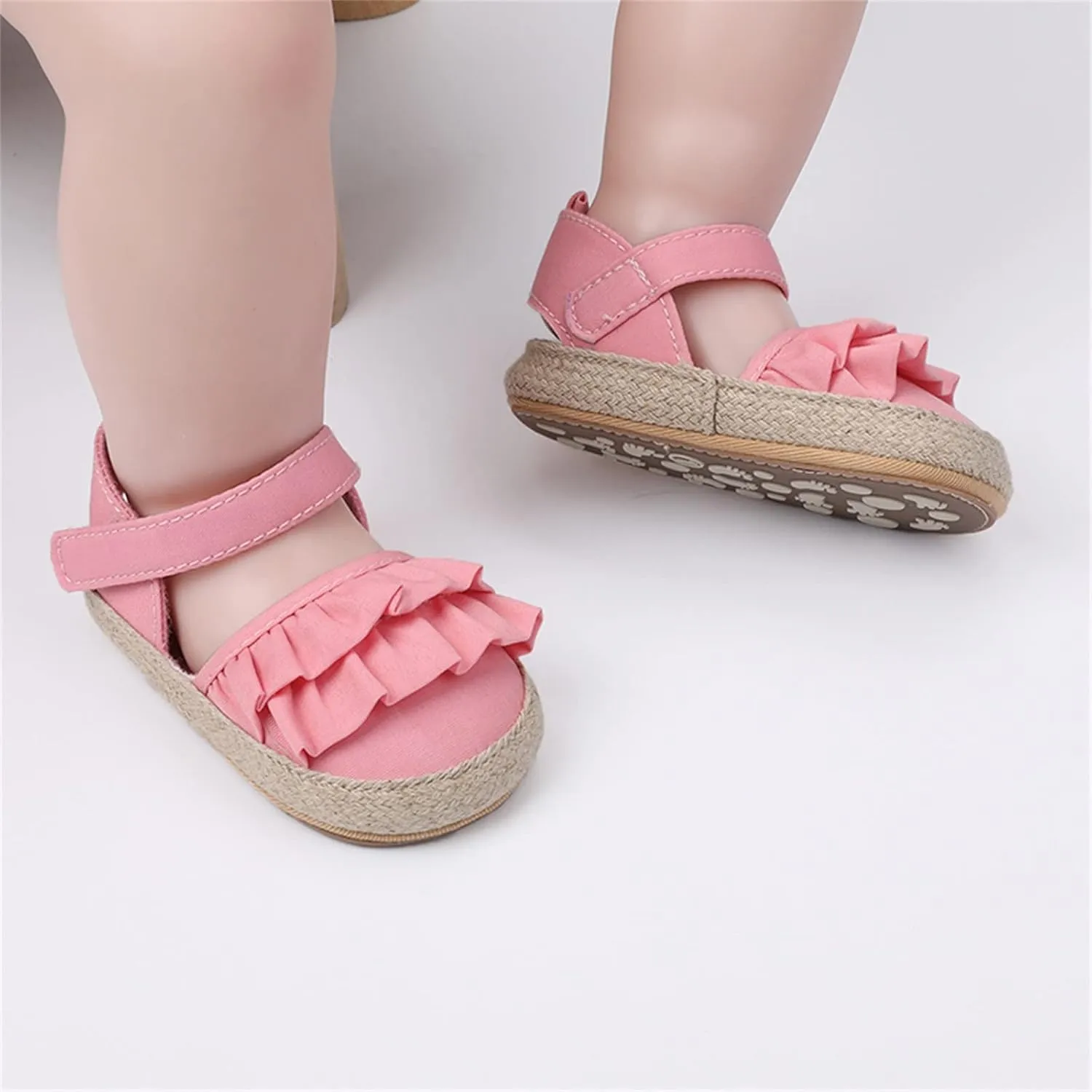 Infant Girls Ruffles Shoes First Walkers Shoes Summer Toddler Flat Sandals Baby Boy Apparel
