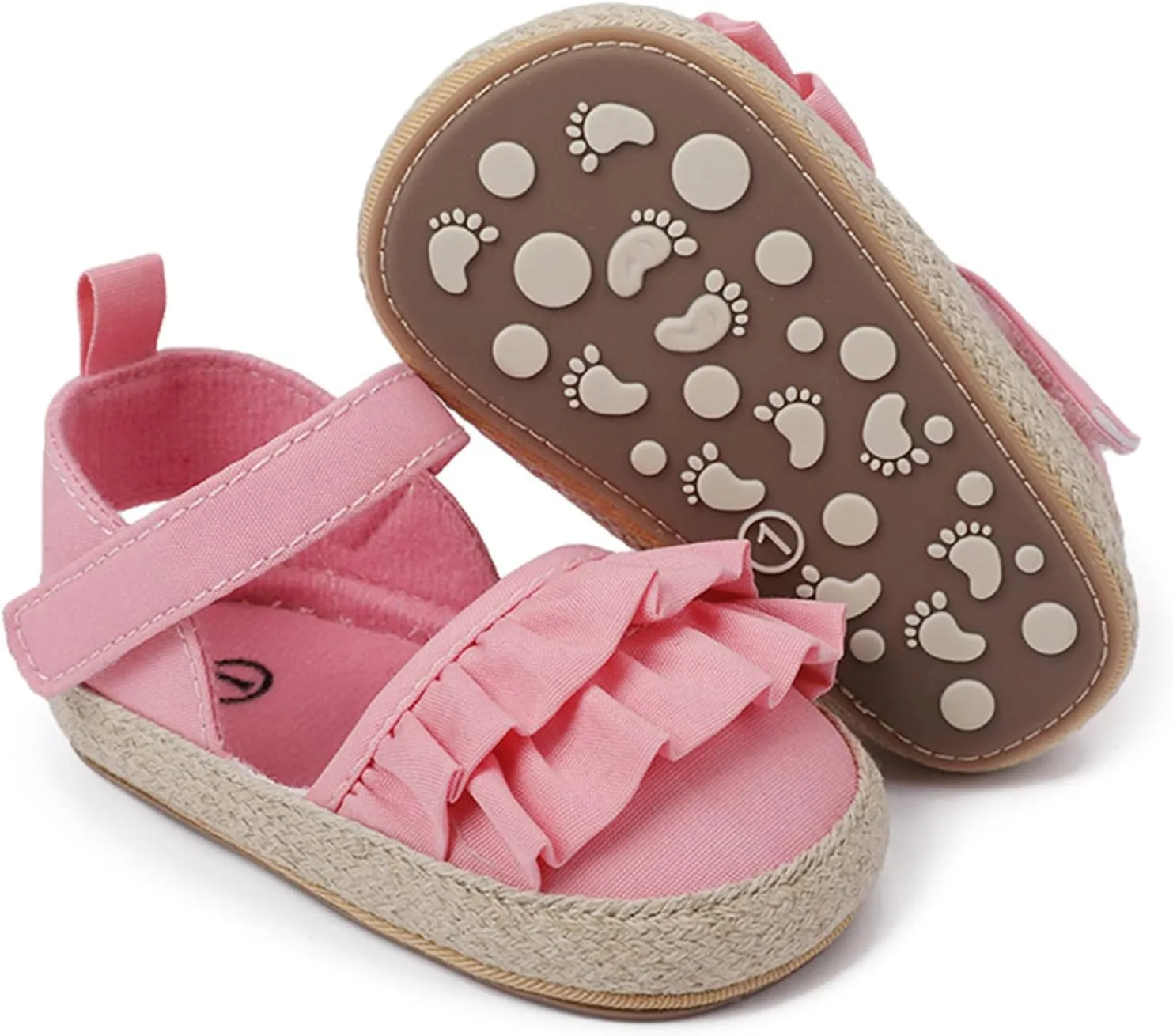 Infant Girls Ruffles Shoes First Walkers Shoes Summer Toddler Flat Sandals Baby Boy Apparel
