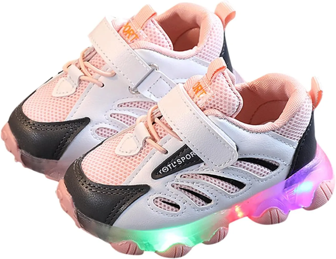 IWIHMIV Boys Running Shoes Kids Luminous Shoes Non-Slip Breathable Sport Athletic Tennis Running Shoes for Girls