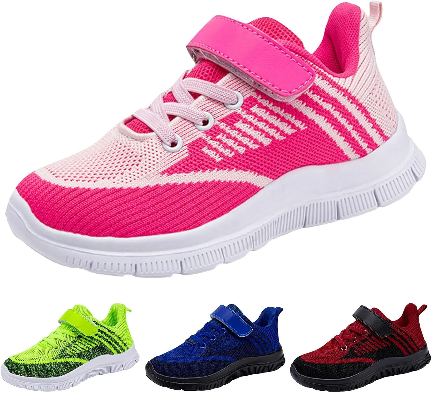 IWIHMIV Kids Walking Shoes Tennis Running Shoes Outdoor Breathable Lightweight Non-Slip Athletic Shoes for Boys Girls