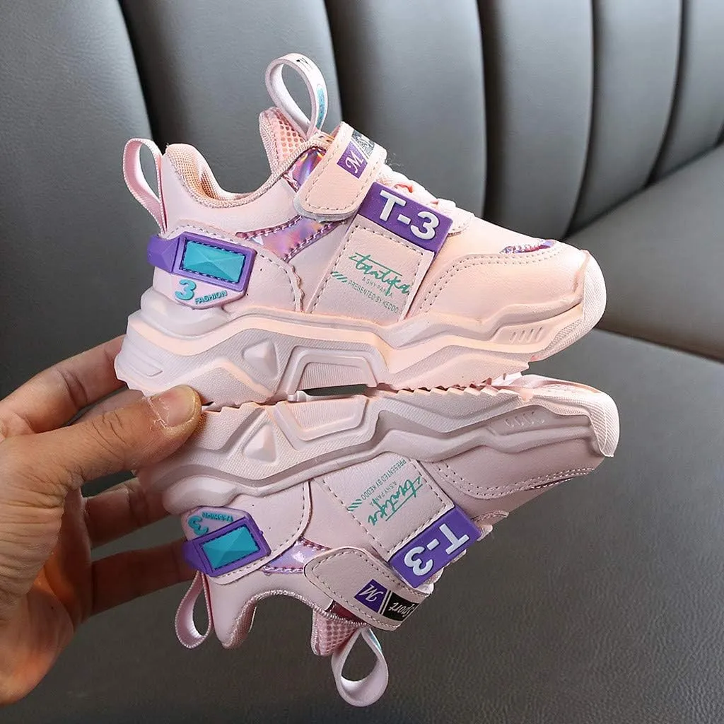 IWIHMIV Toddler Girl Running Shoes Boys Girls Shoes Tennis Running Lightweight Breathable for Kids Walking Shoes