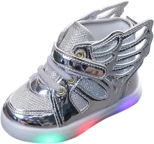 IWIHMIV Toddler Running Shoes Girls Led Light Walking Shoes for Boys Tennis Running Girls Casual Comfortable Shoes