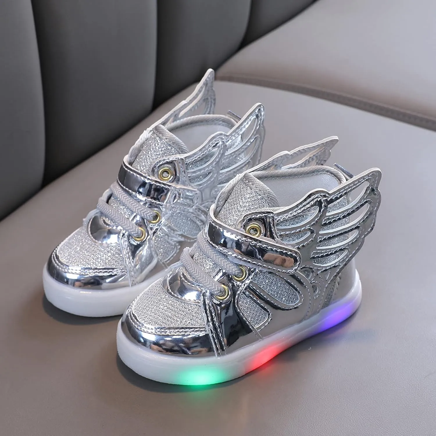 IWIHMIV Toddler Running Shoes Girls Led Light Walking Shoes for Boys Tennis Running Girls Casual Comfortable Shoes