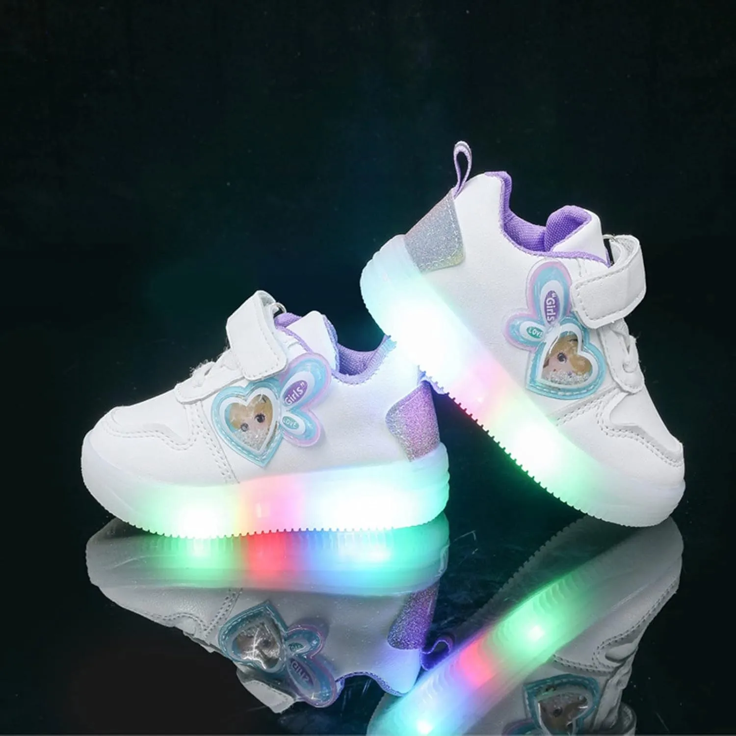 IWIHMIV Toddler Running Shoes Girls Led Light Walking Shoes for Boys Tennis Running Girls Casual Comfortable Shoes