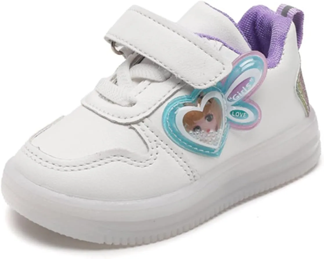 IWIHMIV Toddler Running Shoes Girls Led Light Walking Shoes for Boys Tennis Running Girls Casual Comfortable Shoes