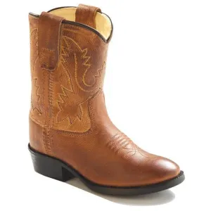 Jama Toddler All Brown Leather Cowboy Boots