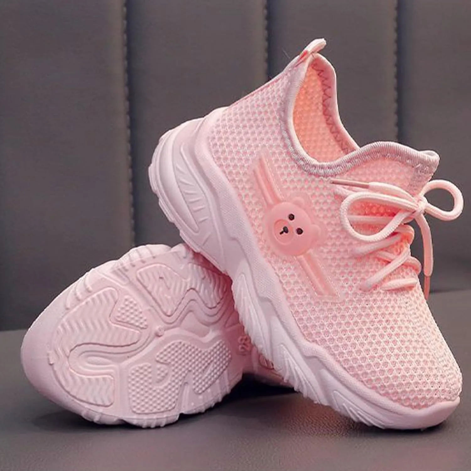 Kids Cozy Tennis Running Shoes Lightweight Slip On Sneakers Casual Sports Workout Shoes Running Walking Flat Shoes