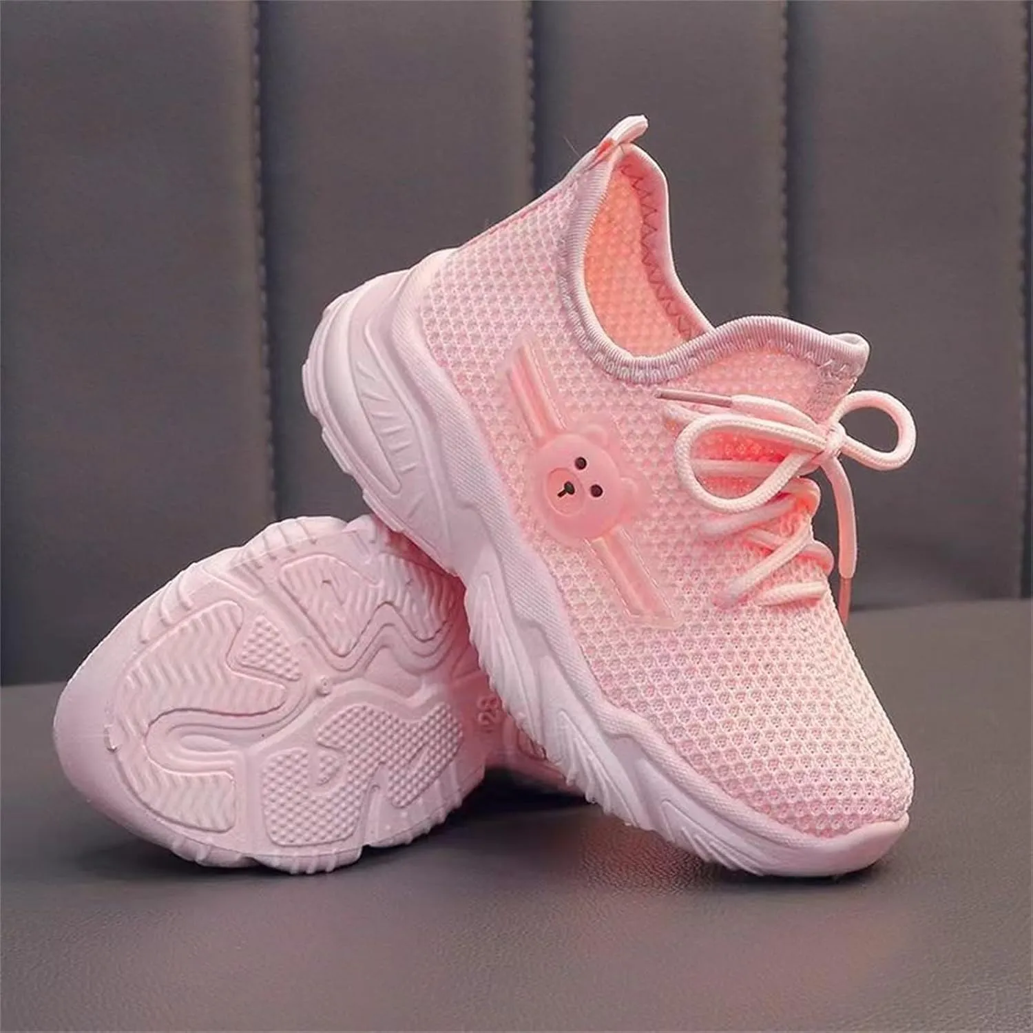 Kids Cozy Tennis Running Shoes Lightweight Slip On Sneakers Casual Sports Workout Shoes Running Walking Flat Shoes