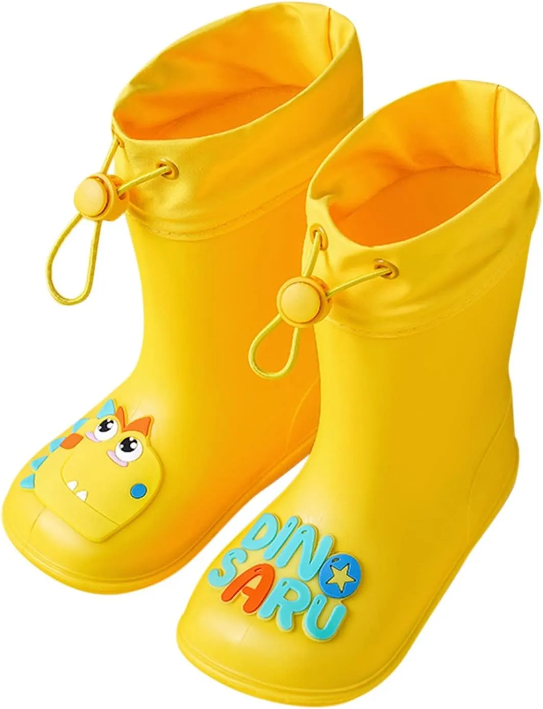 Kids Rain Boots for Boys Girls Waterproof Cute Dinosaur Rain Shoes Toddler Non Slip Easy-On Rubber Garden Boots