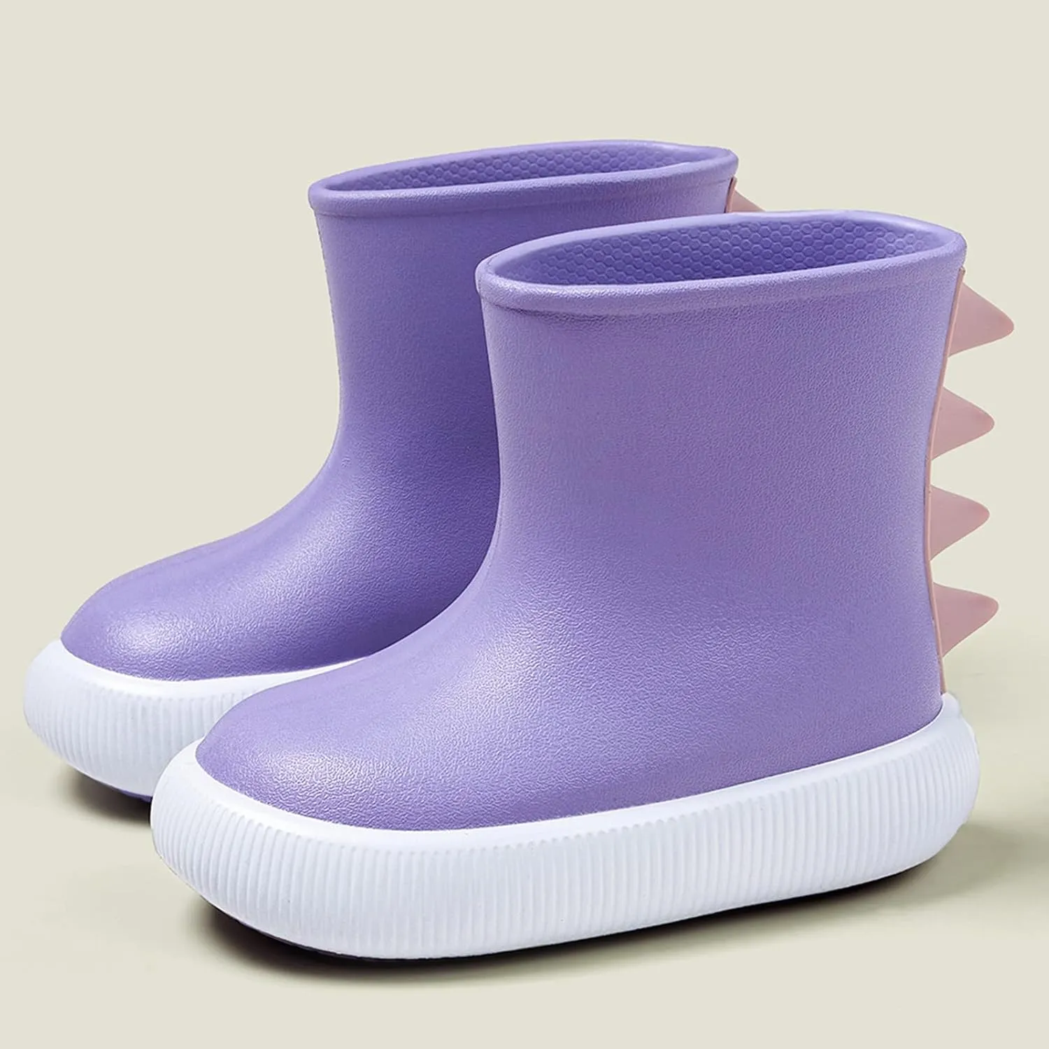 Kids Rain Boots for Girls Boys Toddler Waterproof Rubber Boots Cute Dinosaur Printed Baby Rubber Water Kids Furry Boots