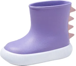 Kids Rain Boots for Girls Boys Toddler Waterproof Rubber Boots Cute Dinosaur Printed Baby Rubber Water Kids Furry Boots