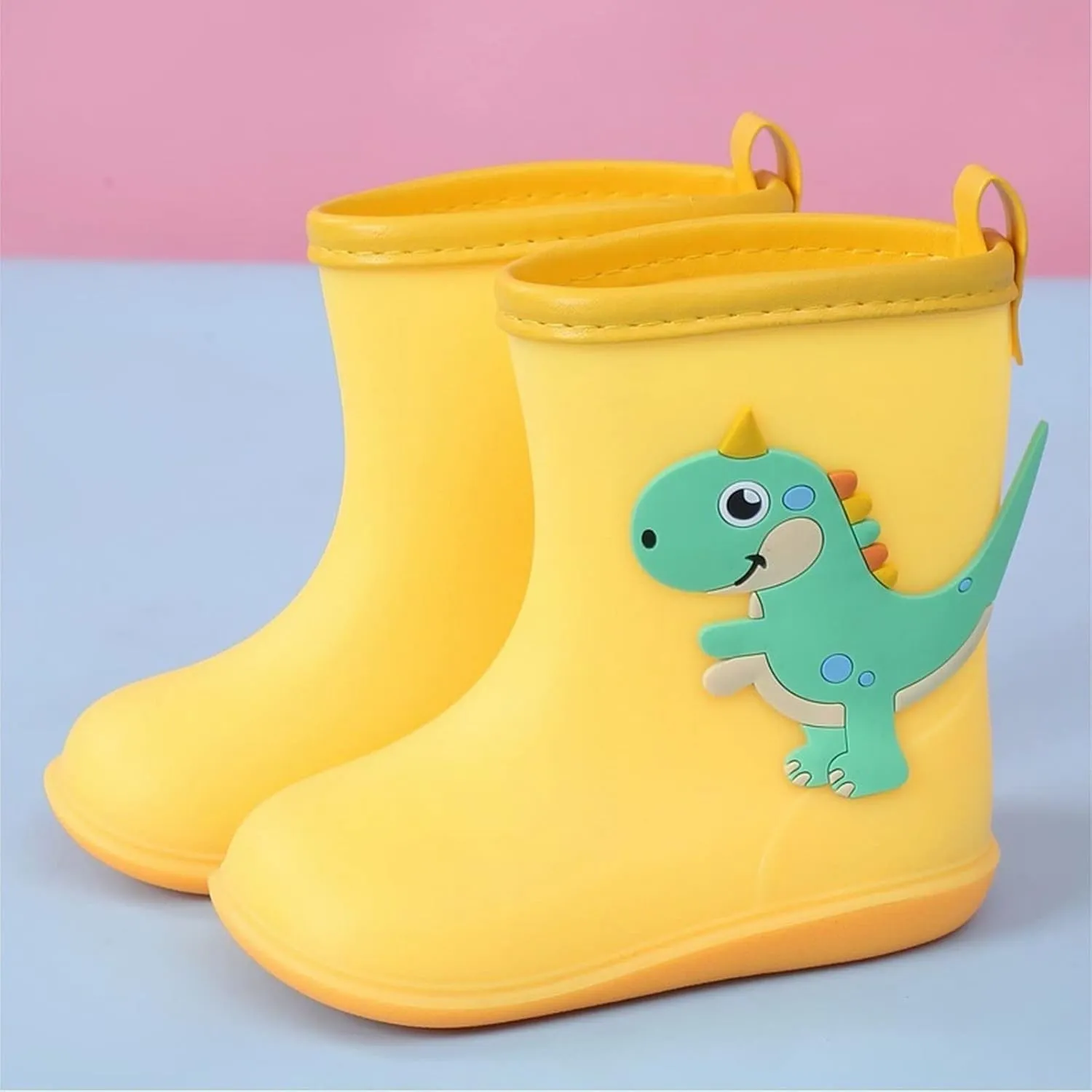 Kids Rain Boots for Girls Boys Toddler Waterproof Rubber Boots Cute Dinosaur Printed Water Boots Baby Water Shoes