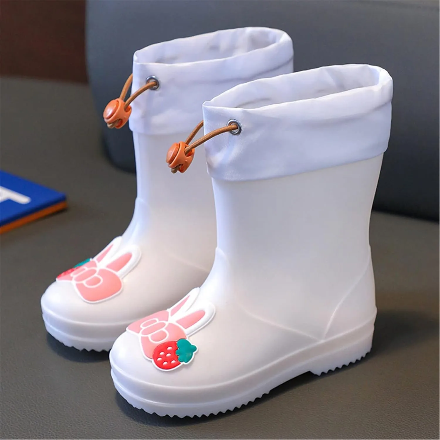 Kids Rain Boots for Girls Boys Waterproof Toddler Cute Cartoon Insulated Rubber Boots with Water Shoes for Kids