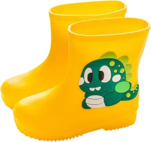 Kids Rain Boots for Toddler Boys Girls, Waterproof Rubber Boots with Easy-On Handles Rain Boots for Kids