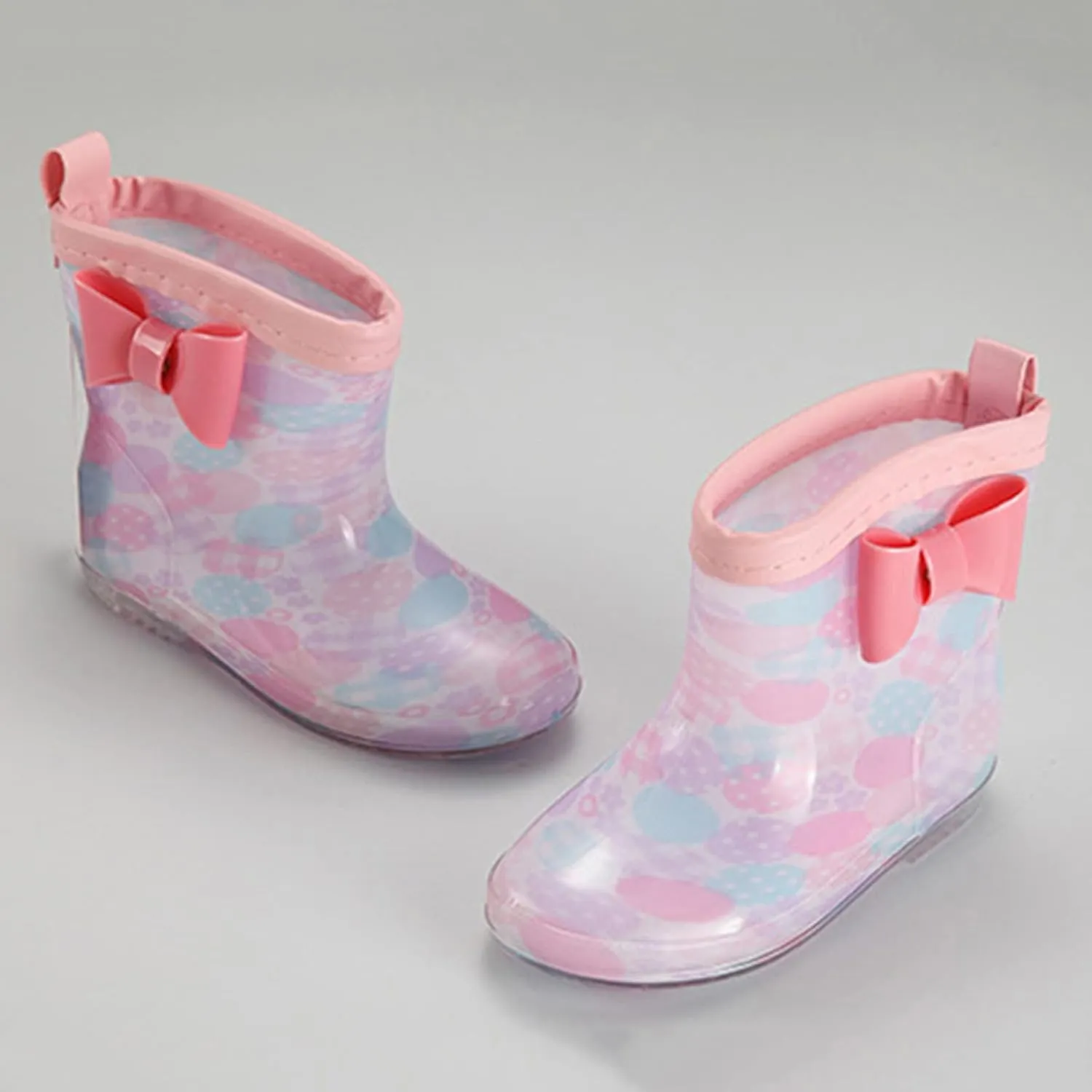 Kids Rain Boots, Toddler Girls Boys Rain Boots Waterproof Water Shoes Non-Slip Mud Boots with Water Shoes for Kids