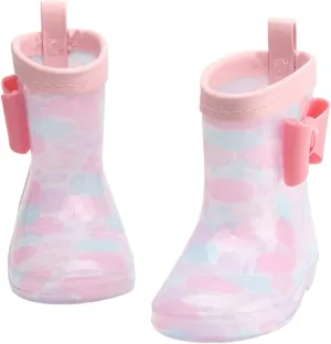 Kids Rain Boots, Toddler Girls Boys Rain Boots Waterproof Water Shoes Non-Slip Mud Boots with Water Shoes for Kids