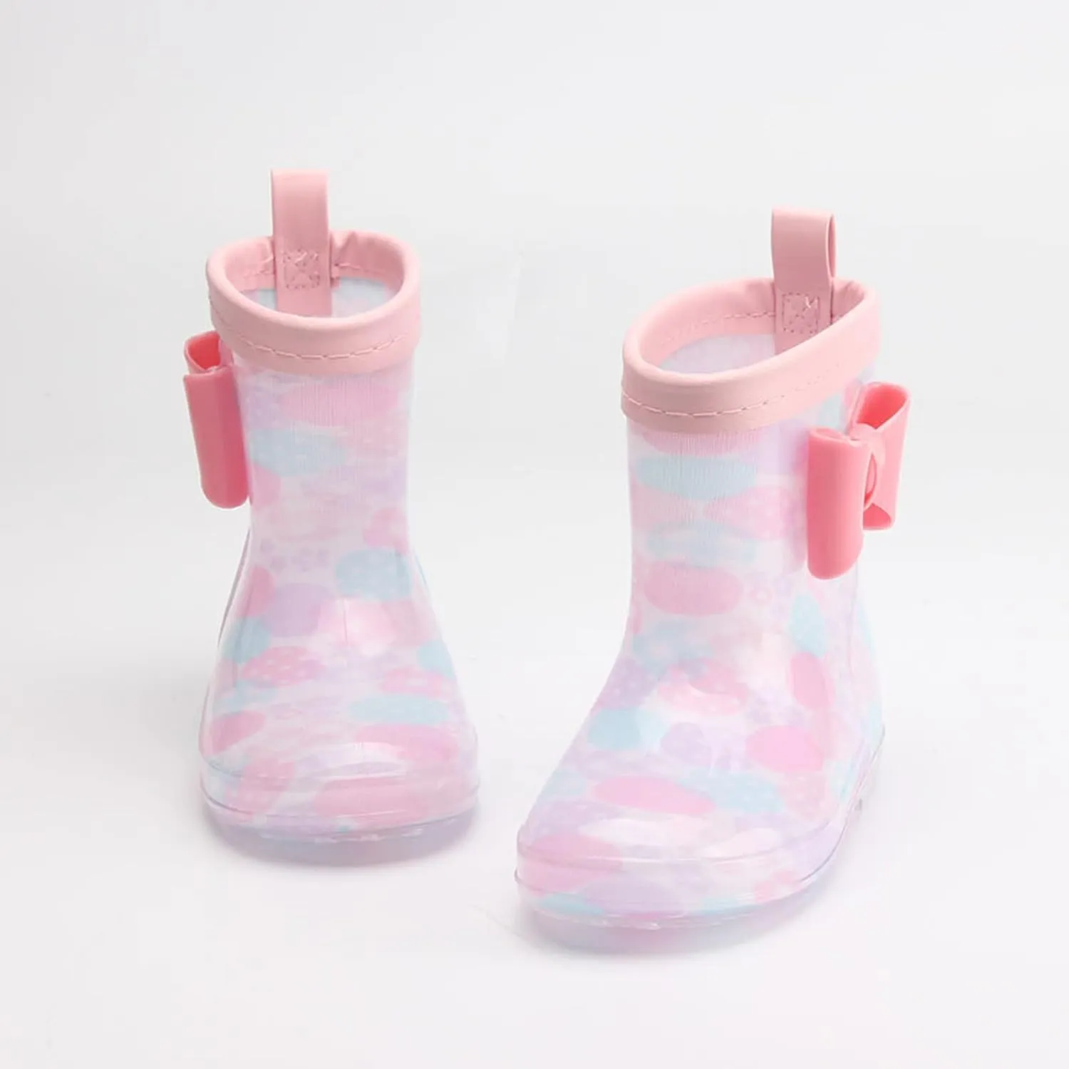 Kids Rain Boots, Toddler Girls Boys Rain Boots Waterproof Water Shoes Non-Slip Mud Boots with Water Shoes for Kids