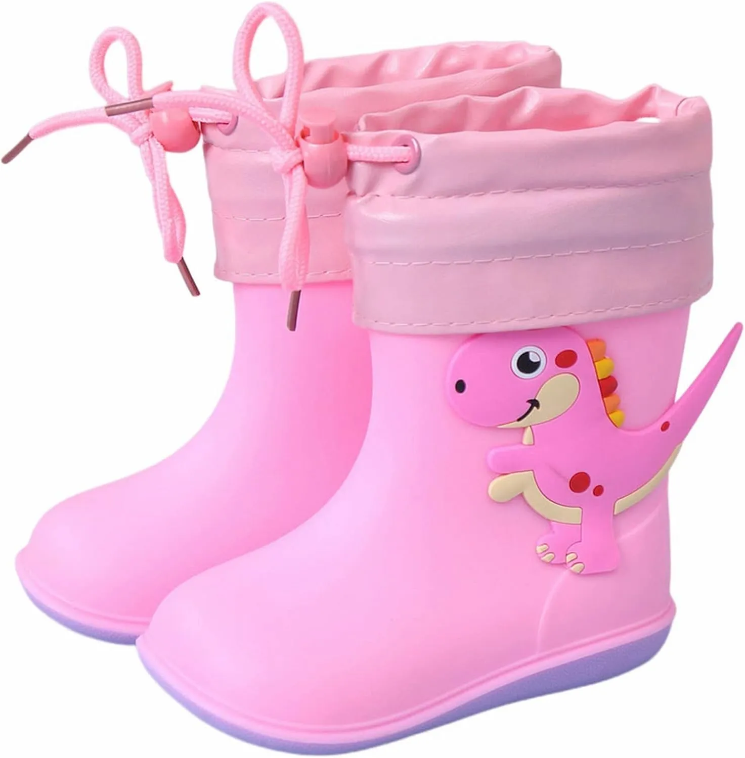 Kids Rain Boots Toddler Non Slip Rain Shoes Children Waterproof Boots for Boys Girls Lightweight Rubber Boots 12 Month