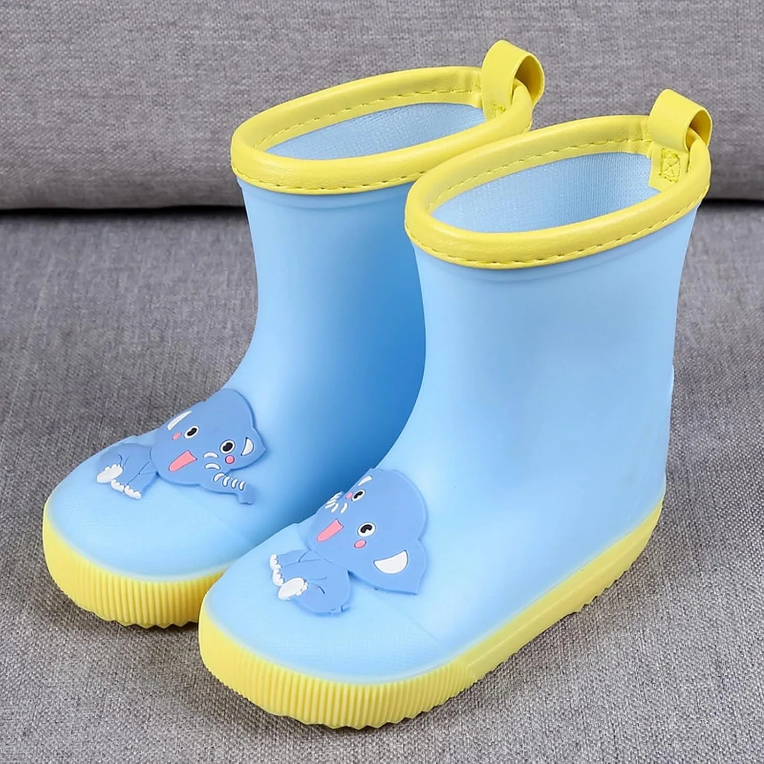 Kids Rain Boots, Toddler Rain Boots Waterproof Rubber Kids Rain Boots for Girls Boys with Fun Patterns Water Shoes