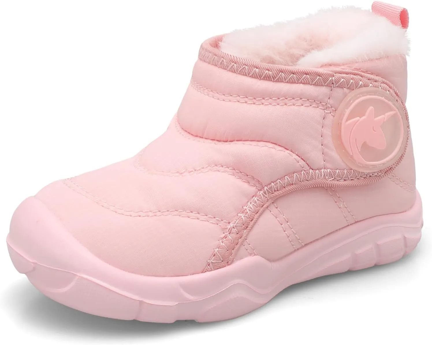 LeIsfIt Toddler Boots Girls Boys Wide Winter Boots Cozy Fleece Winter Shoes Indoor Outdoor Warm Shoes