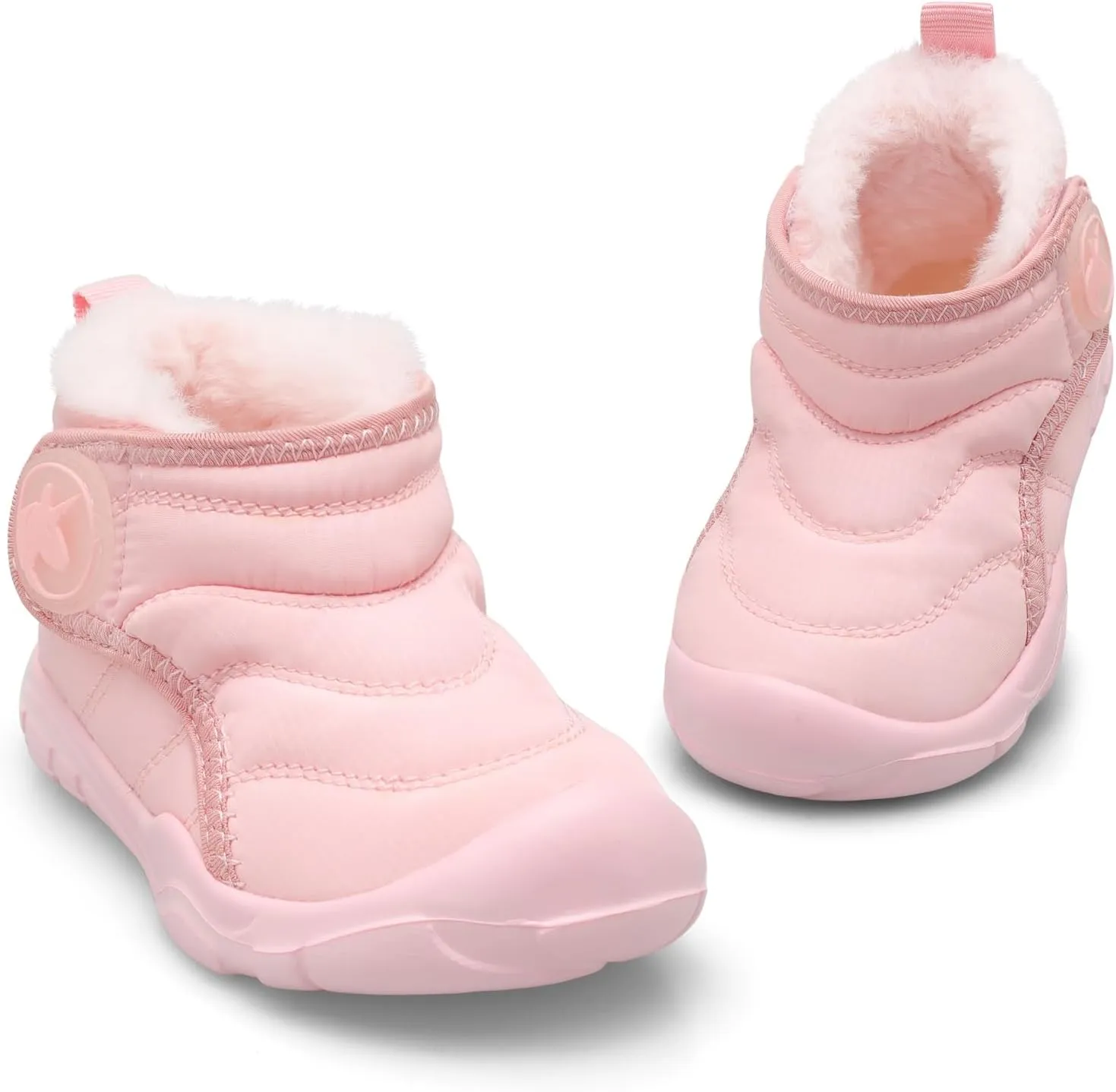 LeIsfIt Toddler Boots Girls Boys Wide Winter Boots Cozy Fleece Winter Shoes Indoor Outdoor Warm Shoes