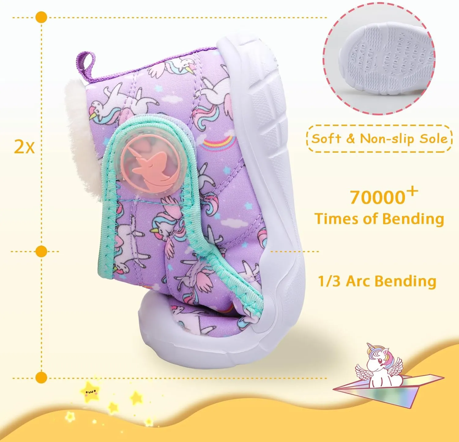 LeIsfIt Toddler Boots Girls Boys Wide Winter Boots Cozy Fleece Winter Shoes Indoor Outdoor Warm Shoes