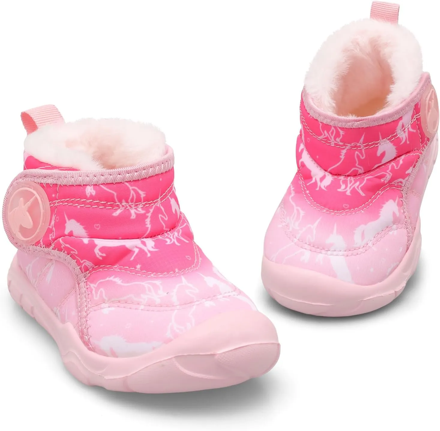 LeIsfIt Toddler Boots Girls Boys Wide Winter Boots Cozy Fleece Winter Shoes Indoor Outdoor Warm Shoes