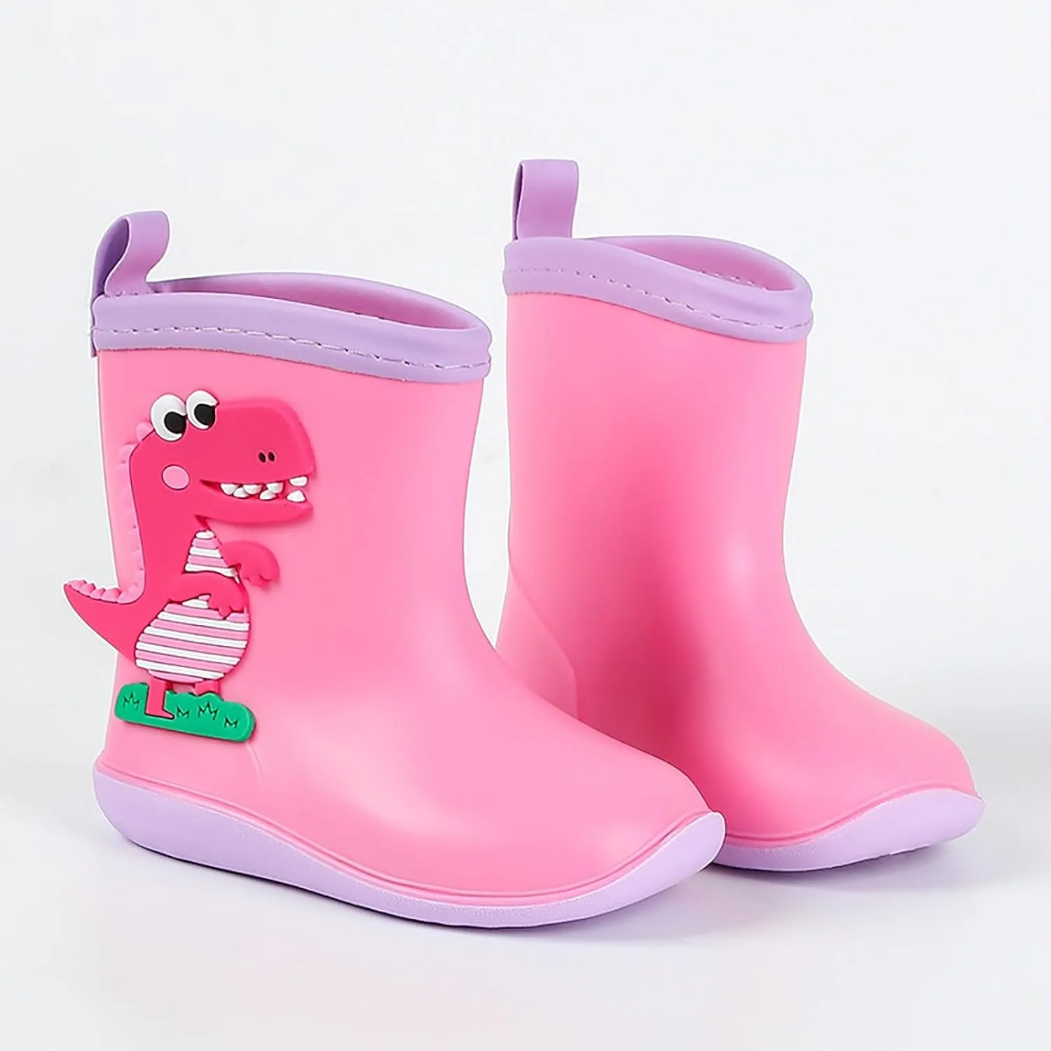 Little Child Toddler Boys Girls Rain Boots Dinosaur Print Non Slip Flat Rain Shoes Mud Boots Kids Rubber Boot