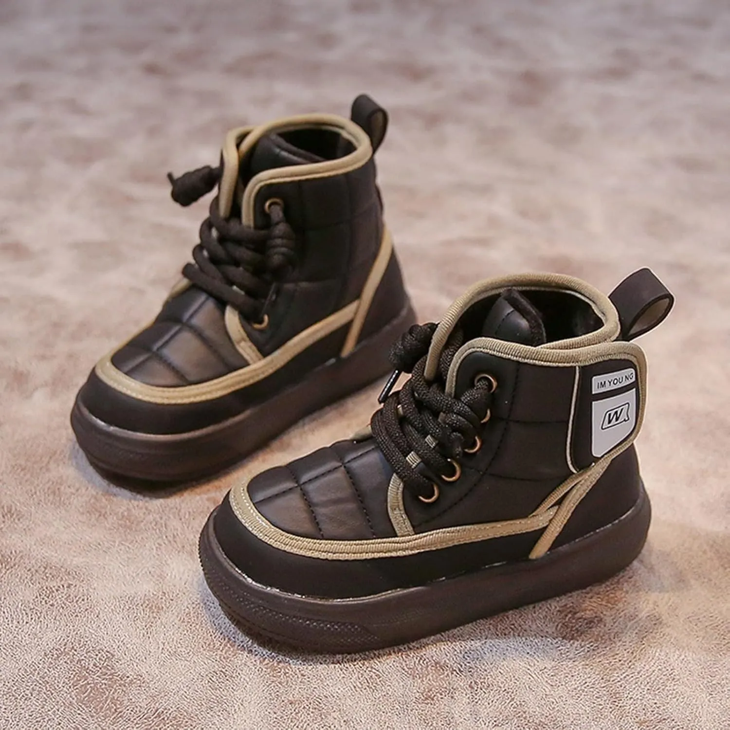 Little/Big Kids Snow Boots Boys Girls Winter Thicken Cozy Warm Nonslip Lightweight Outdoor Walking Hiking Shoes