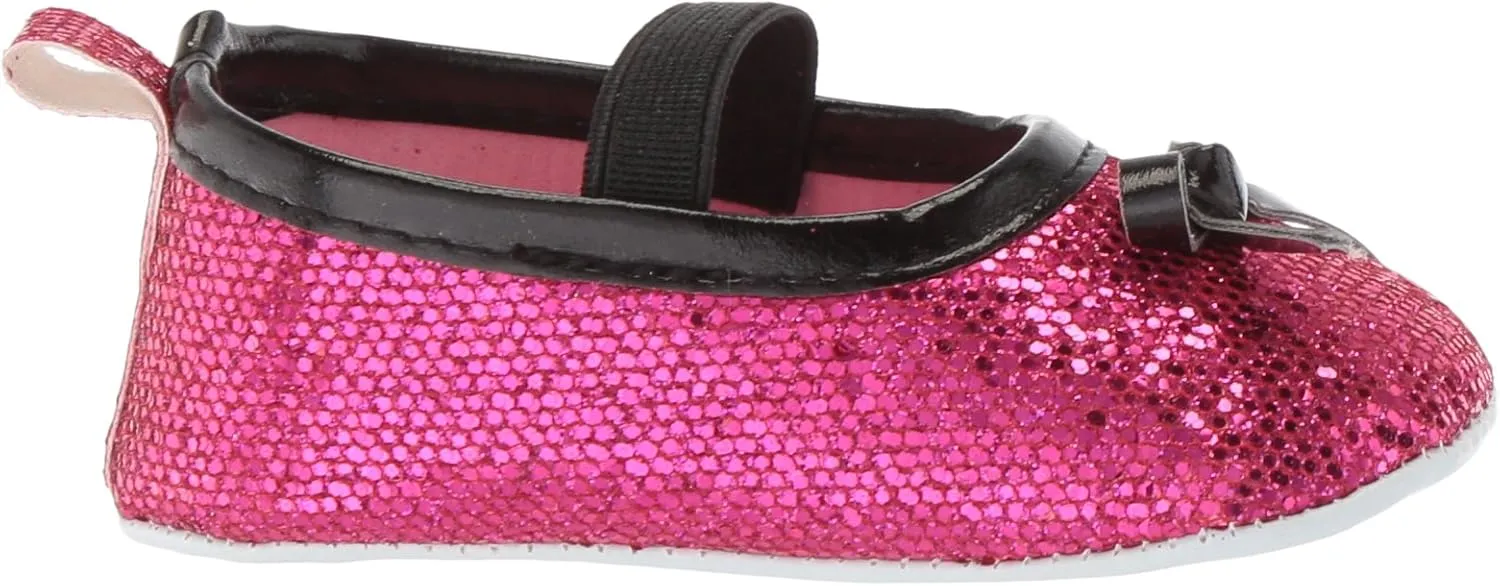 Luvable Friends Baby-Girl's Sparkly Mary Jane Crib Shoe