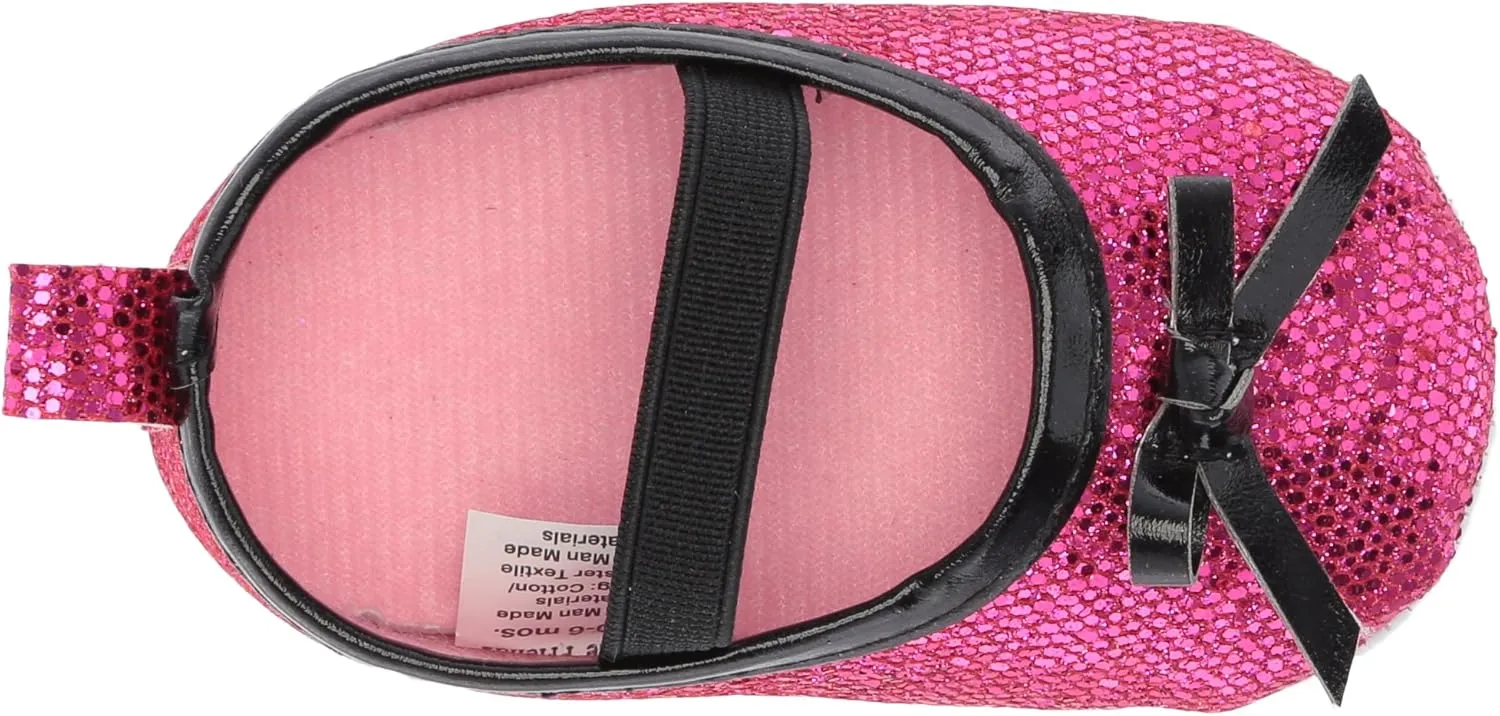 Luvable Friends Baby-Girl's Sparkly Mary Jane Crib Shoe