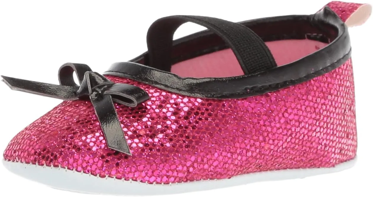 Luvable Friends Baby-Girl's Sparkly Mary Jane Crib Shoe