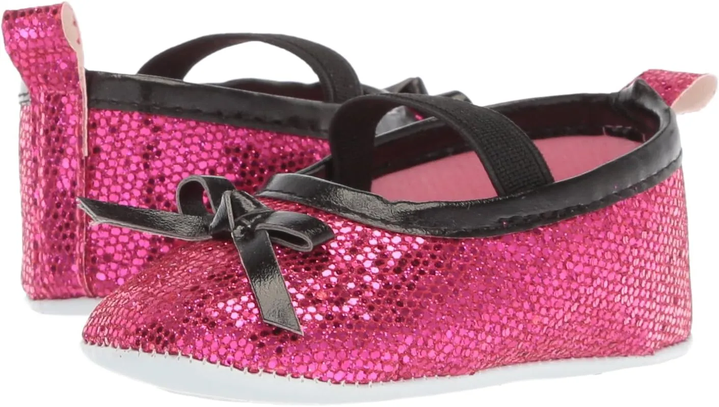 Luvable Friends Baby-Girl's Sparkly Mary Jane Crib Shoe