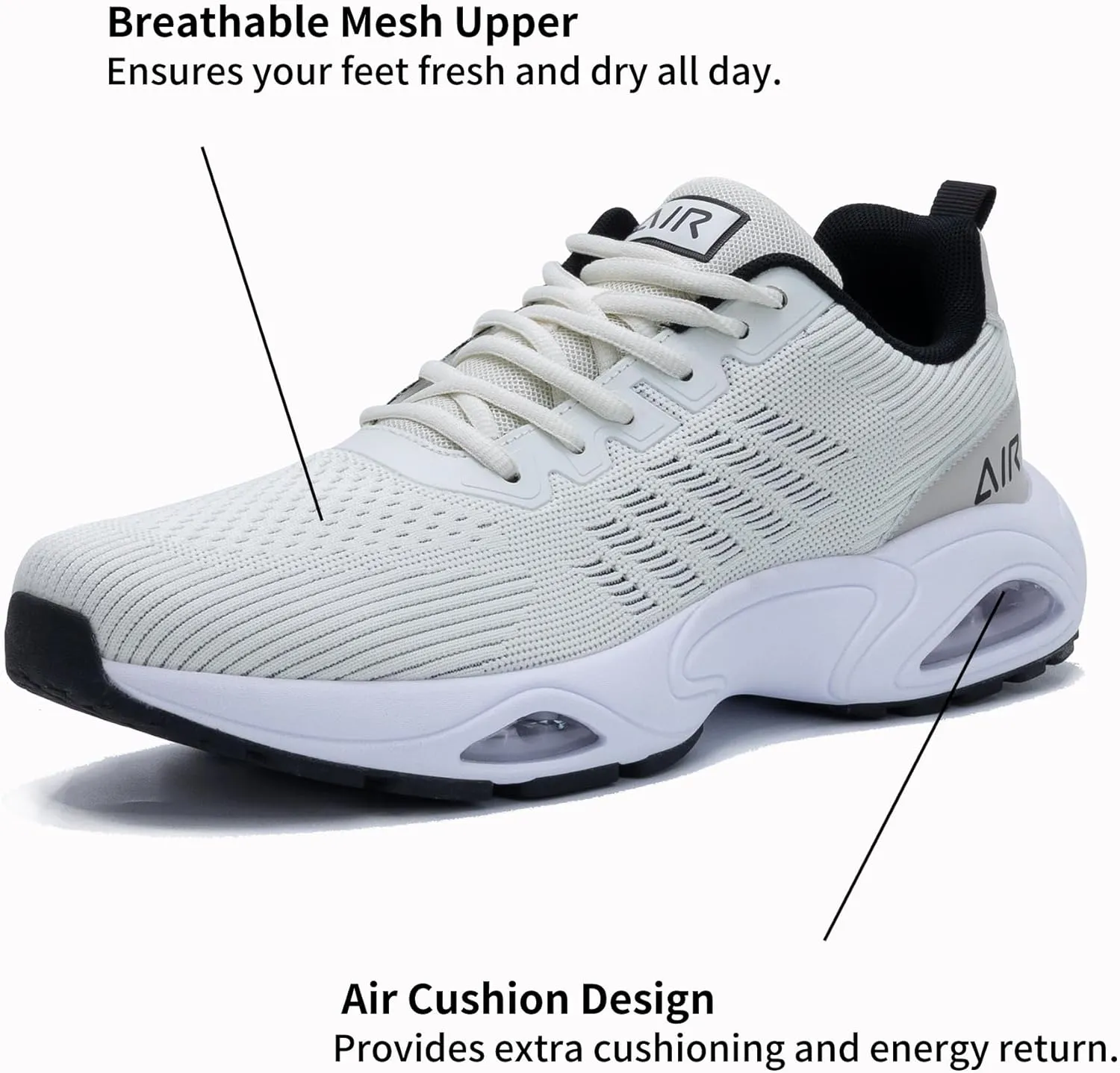 MAFEKE Mens Athletic Running Shoes Tennis Walking Fashion Sneakers Gym Comfortable Sport Non Slip Workout Cross Training Breathable Shoe Size 7-13