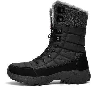 Men High Top Hiking Shoes Winter Anti-Slip Warm Mens Snow Shoes Outdoor Climbing Trekking Shoes Boots