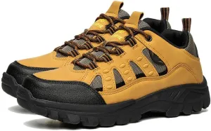 Men Non-Slip Climbing Shoes Waterproof Sports Hiking Shoes Cross-Country Running Shoes Outdoor Travel Camping Backpacking Shoes Comfortable Outdoor Sneakers