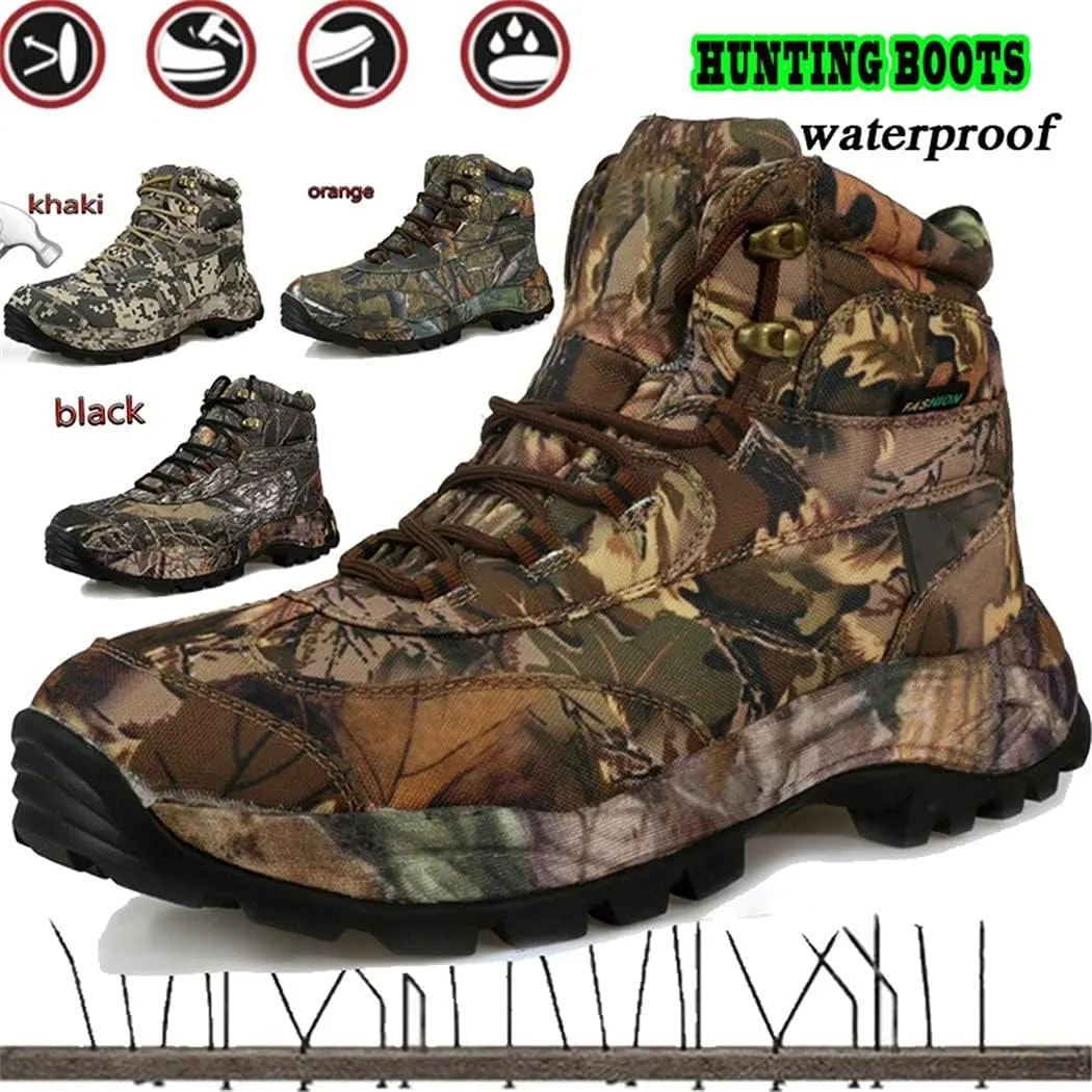 Men Outdoor Travel Mountain Climbing Hunting Boots, Professional Waterproof Breathable Hiking Boots