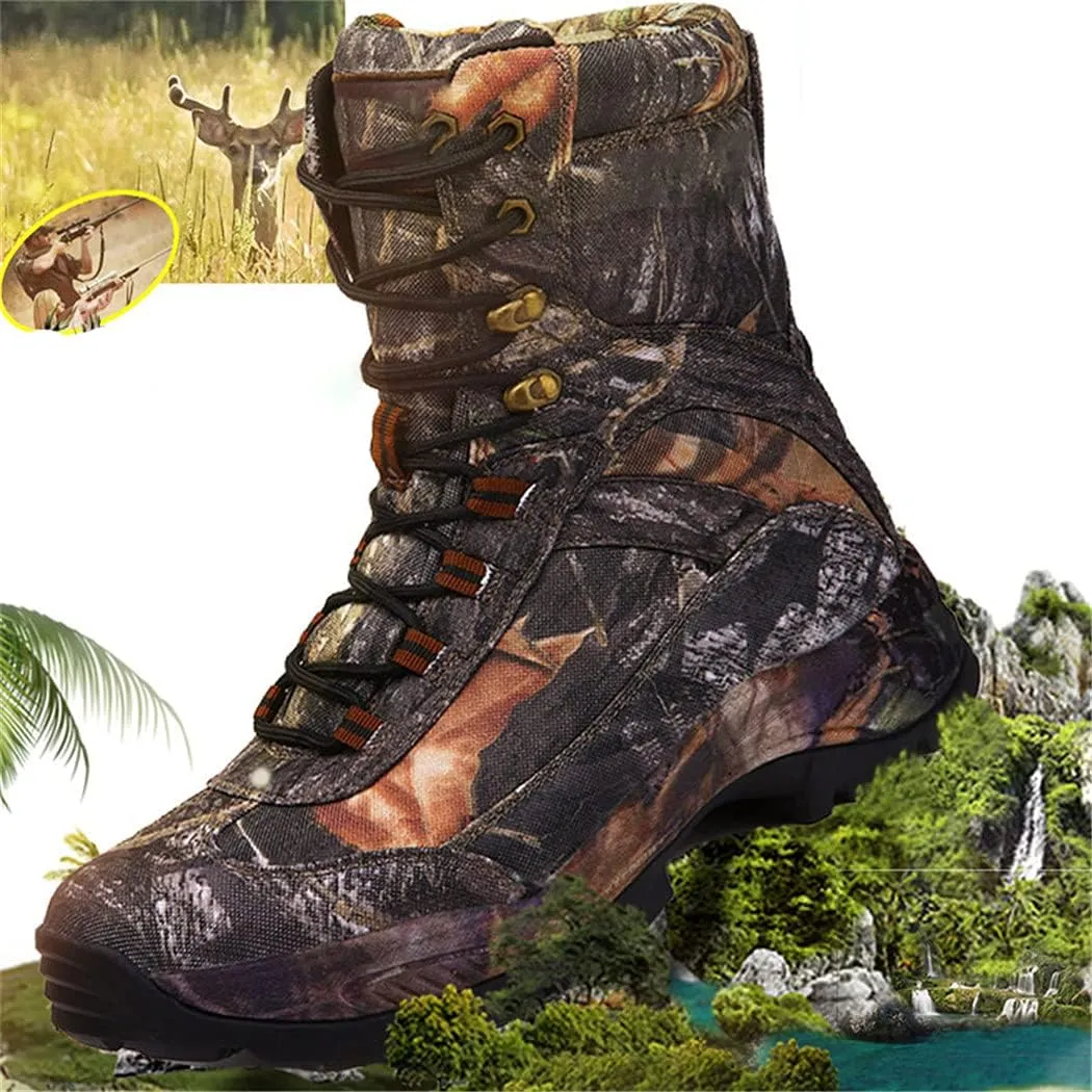 Men Outdoor Travel Mountain Climbing Hunting Boots, Professional Waterproof Breathable Hiking Boots