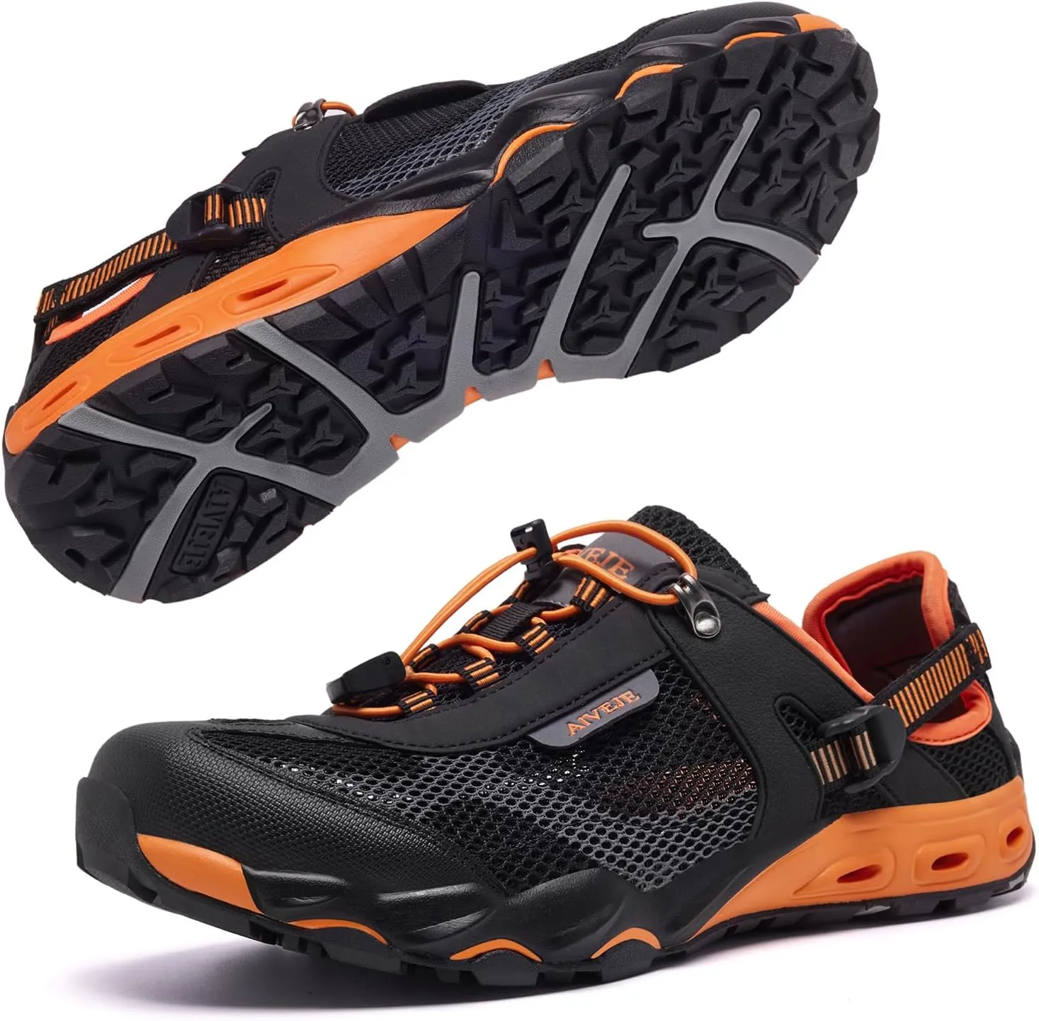 Mens Amphibious Water Shoes - Summer Hiking Athletic Water Sandals Closed Toe Aqua Sneakers