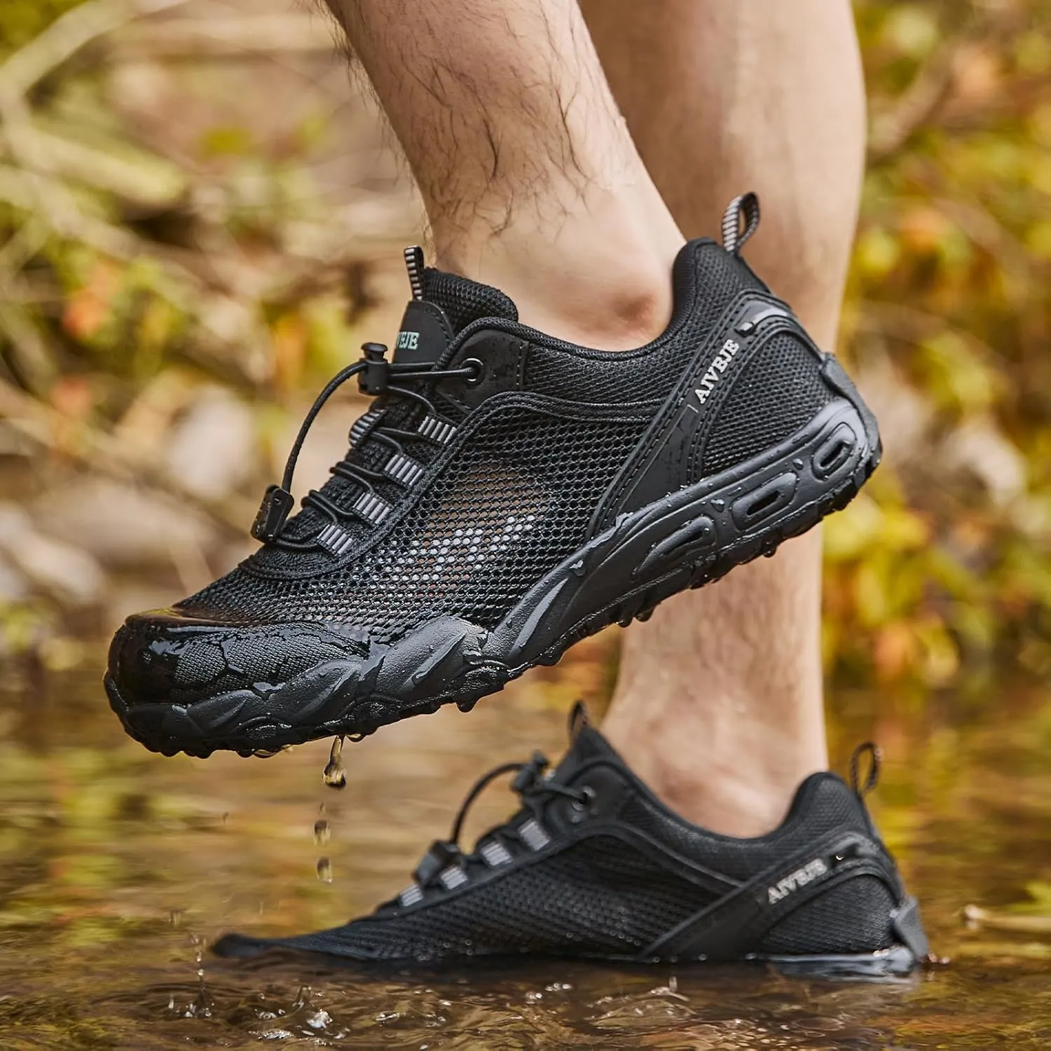 Men??s Amphibious Water Shoes - Summer Hiking Athletic Water Sandals Closed Toe Aqua Sneakers