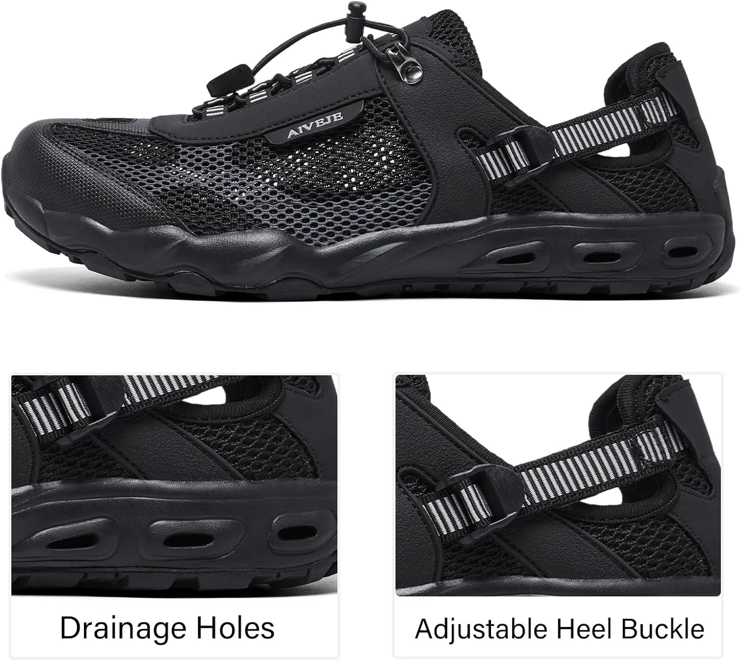 Men??s Amphibious Water Shoes - Summer Hiking Athletic Water Sandals Closed Toe Aqua Sneakers