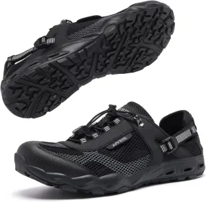 Mens Amphibious Water Shoes - Summer Hiking Athletic Water Sandals Closed Toe Aqua Sneakers